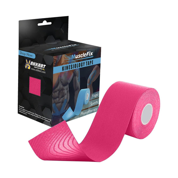 Kinesiology Tape for Pain Relief & Muscle Support – Waterproof, Breathable, Pink, Uncut