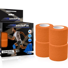 Cohesive Self-Adhesive Bandage Wrap, Orange, 5Cm*4.5MTR
