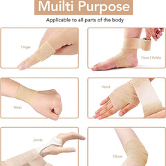 Breathable Self Adhesive Wrap, Athletic, Non Woven Cohesive Bandage, Multicolour, 7.5 cm