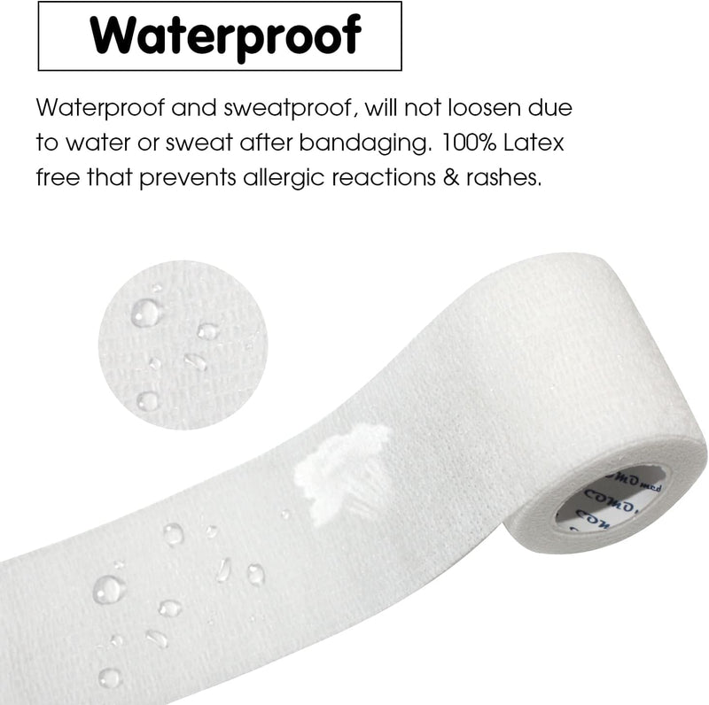 Breathable Self Adhesive Wrap, Athletic, Non Woven Cohesive Bandage, Multicolour, 7.5 cm