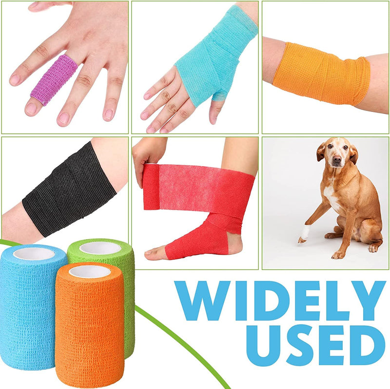 Cohesive Self-Adhesive Bandage Wrap, Red (10 cm)