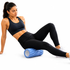 Anti Slip EVA Foam Roller for Deep Tissue Massage, L Blue, 33Cm*14Cm