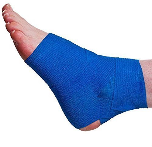 Cohesive Self-Adhesive Bandage Wrap, Blue, 15 CM