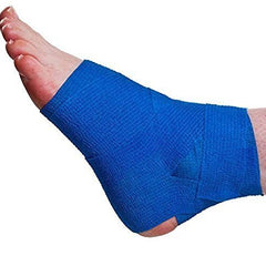 Cohesive Self-Adhesive Bandage Wrap, Blue,15 cm Pack of 6