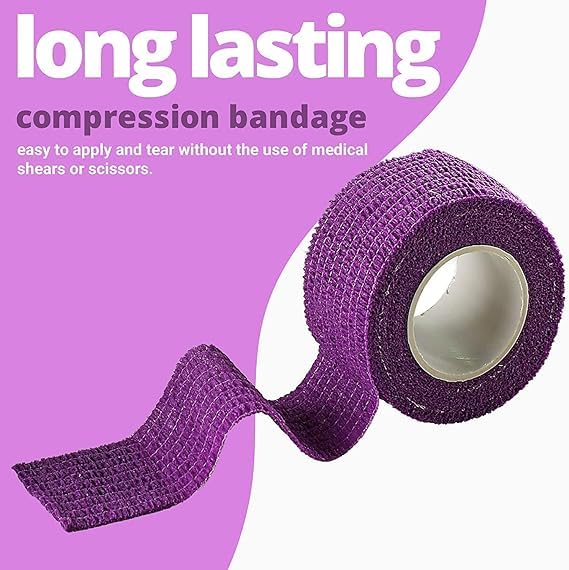 Breathable Self Adhesive Wrap, Athletic, Non Woven Cohesive Bandage – for Sports, (2.5 cm X 4.5 mtr- Pack of 8)