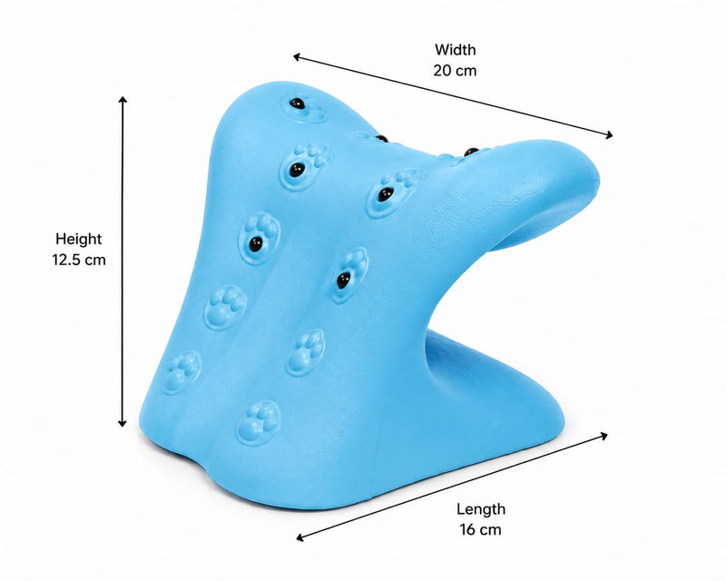 Cervical Neck Stretcher for Neck Pain Relief, Blue