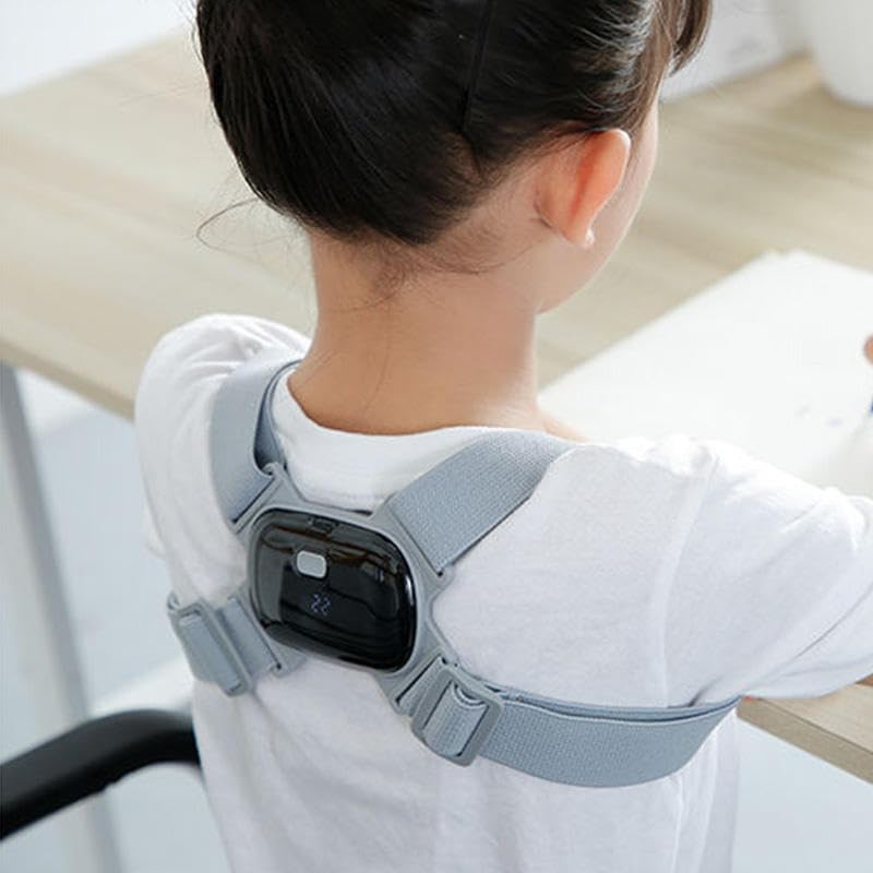 Smart Posture Corrector with Vibration Alert, Black, Onesize