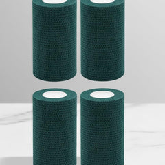 Cohesive Bandage Wrap 10cm x 4.5m, Self Adhesive Crepe Bandage, F Green