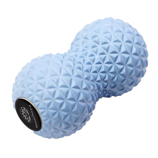 Peanut Massage Ball with Raised Tentacle Nodes for Physiotherapy, Sky Blu