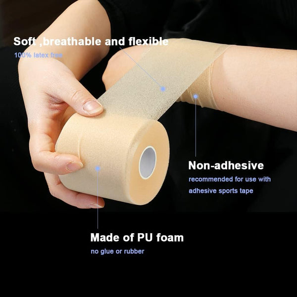 Underwrap Pre Wrap Foam for Use Under Rigid Tape, Beige, 6 cm