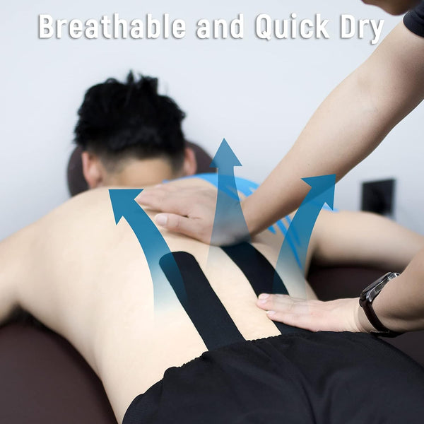 Kinesiology Tape for Pain Relief & Muscle Support – Waterproof, Breathable, White, Uncut