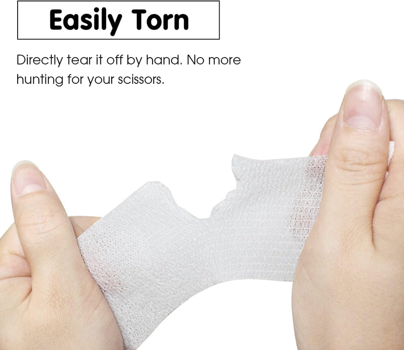 Cohesive Bandage Wrap 10cm x 4.5m, Self Adhesive Crepe Bandage, Navy Blue, 10cm