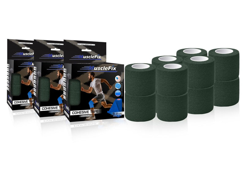Breathable Self Adhesive Cohesive Bandage Wrap, F Green, 5Cm*4.5MTR
