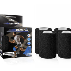 First Aid Wrap – Breathable Self-Adhesive Bandage, Black, 7.5 cm (3