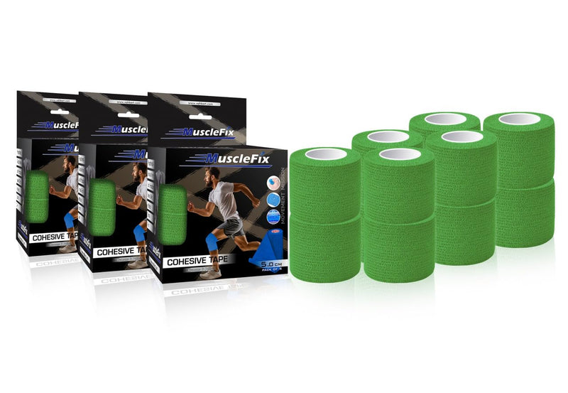 Breathable Self Adhesive Cohesive Bandage Wrap, Green, 5Cm*4.5MTR