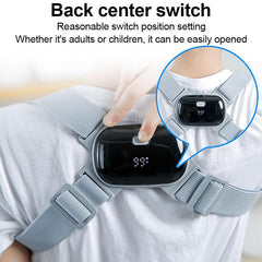 Smart Posture Corrector with Vibration Alert, Black, Onesize