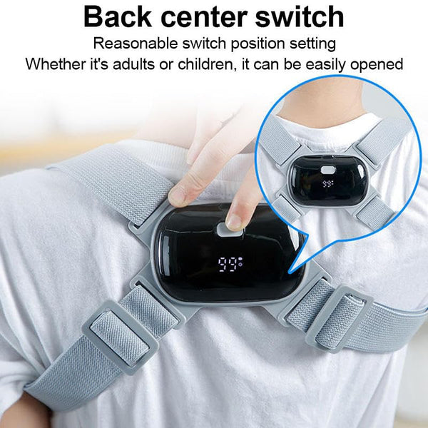 Smart Posture Corrector with Vibration Alert, Black, Onesize