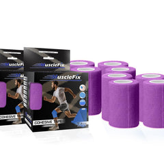 Cohesive Self-Adhesive Bandage Wrap, Purple, Pack of 8