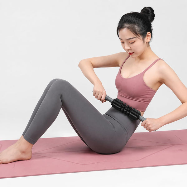 5-in-1 Deep Tissue Muscle Massage Roller Stick, Black/Grey