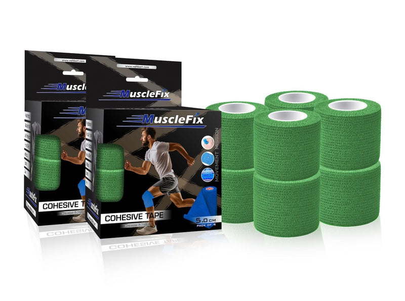 Cohesive Self-Adhesive Bandage Wrap, Green, 5Cm*4.5MTR