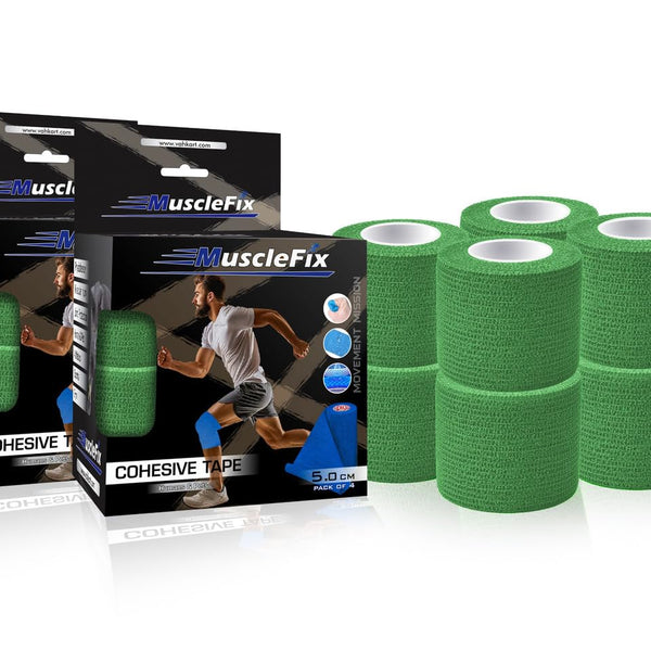 Cohesive Self-Adhesive Bandage Wrap, Green, 5Cm*4.5MTR