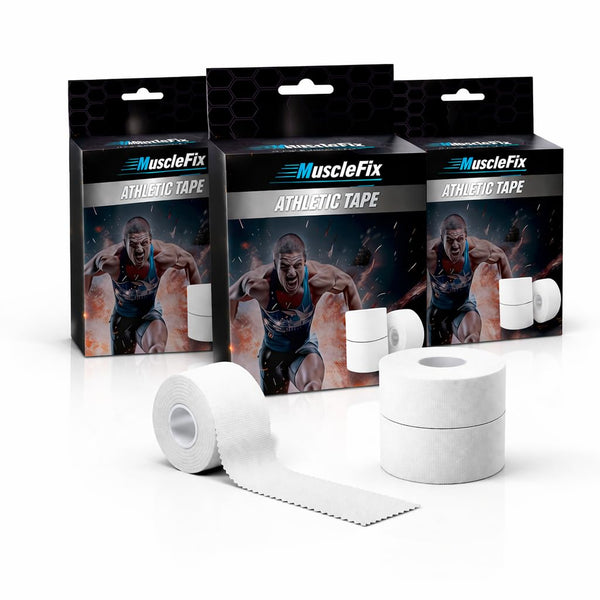 Athletic Sports Tape (3.8 cm x 13.7 m, Pack of 3), White, 3.8Cm*13.7M