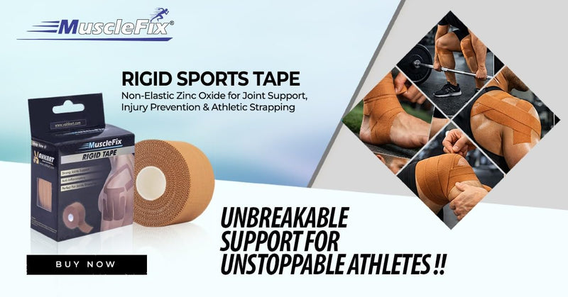 Rigid Sports Tape for Strong Joint Support, Injury Prevention, Beige, (3.8 cm × 13.7 m) Pack Of 1
