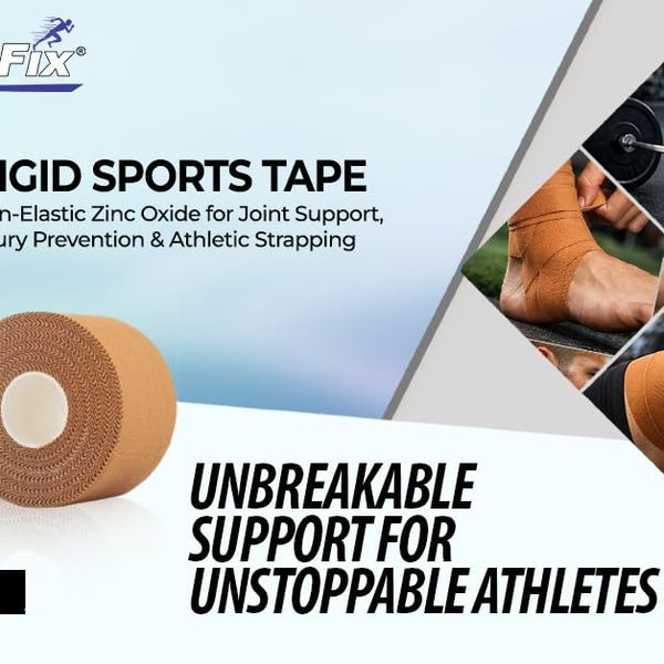Rigid Sports Tape for Strong Joint Support, Injury Prevention, Beige, (3.8 cm × 13.7 m) Pack Of 1