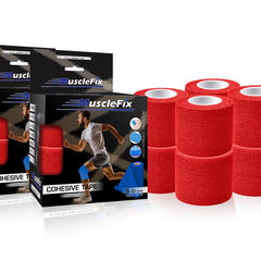 Cohesive Self-Adhesive Bandage Wrap, Red, 5Cm*4.5MTR