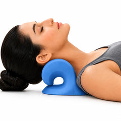 Cervical Neck Stretcher for Neck Pain Relief, Blue