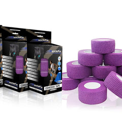 Breathable Self Adhesive Cohesive Bandage Wrap, Purple, 2.5 cm (1