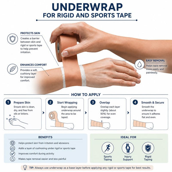 Fixoplast Underwrap Adhesive Tape Roll, White_L, 10Cm*5MTR