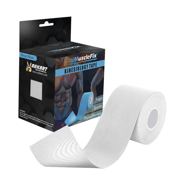 Kinesiology Tape for Pain Relief & Muscle Support – Waterproof, Breathable, White, Uncut