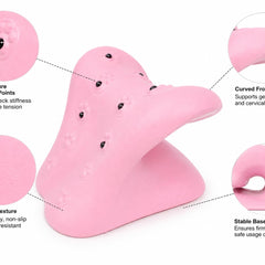 Cervical Neck Stretcher for Neck Pain Relief, Pink