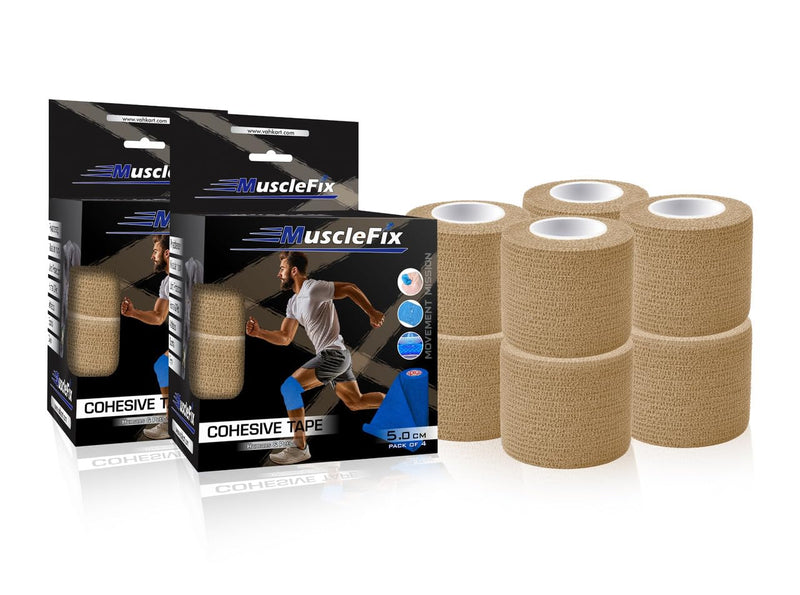 Cohesive Self-Adhesive Bandage Wrap, Beige, 5Cm*4.5MTR