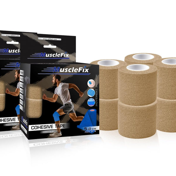 Cohesive Self-Adhesive Bandage Wrap, Beige, 5Cm*4.5MTR