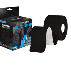 Precut Kinesiology Tape for Pain Relief & Muscle Support – Waterproof, Black, Precut