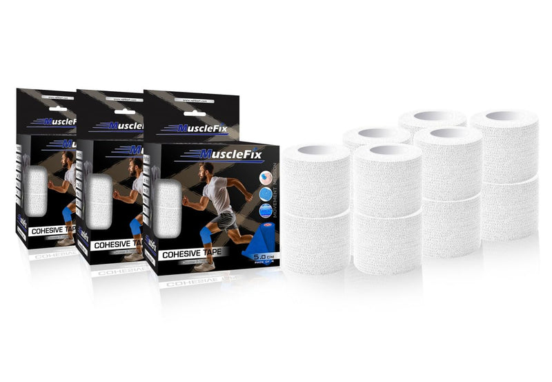 Breathable Self Adhesive Cohesive Bandage Wrap, White, 5Cm*4.5MTR