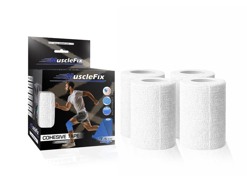 First Aid Wrap – Breathable Self-Adhesive Bandage, White, 7.5 cm (3