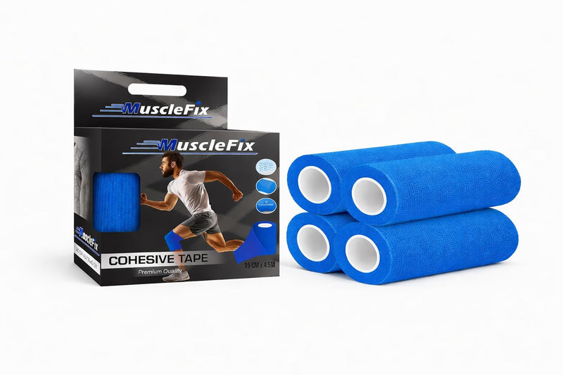 Cohesive Self-Adhesive Bandage Wrap, Blue, 15 CM