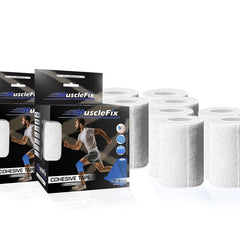 Cohesive Self-Adhesive Bandage Wrap, White 7.5 cm Pack of 8