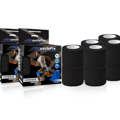 Breathable Self Adhesive Cohesive Bandage Wrap, Black, 5Cm*4.5MTR