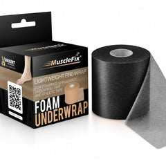 Underwrap Pre Wrap Foam for Use Under Rigid Tape, Black, 6Cm*20MTR