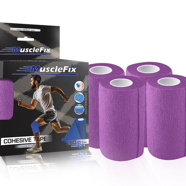 Cohesive Self-Adhesive Bandage Wrap, Purple (10 cm)