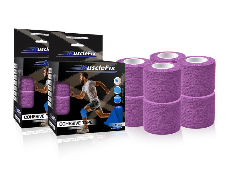 Cohesive Self-Adhesive Bandage Wrap, Purple, 5Cm*4.5MTR