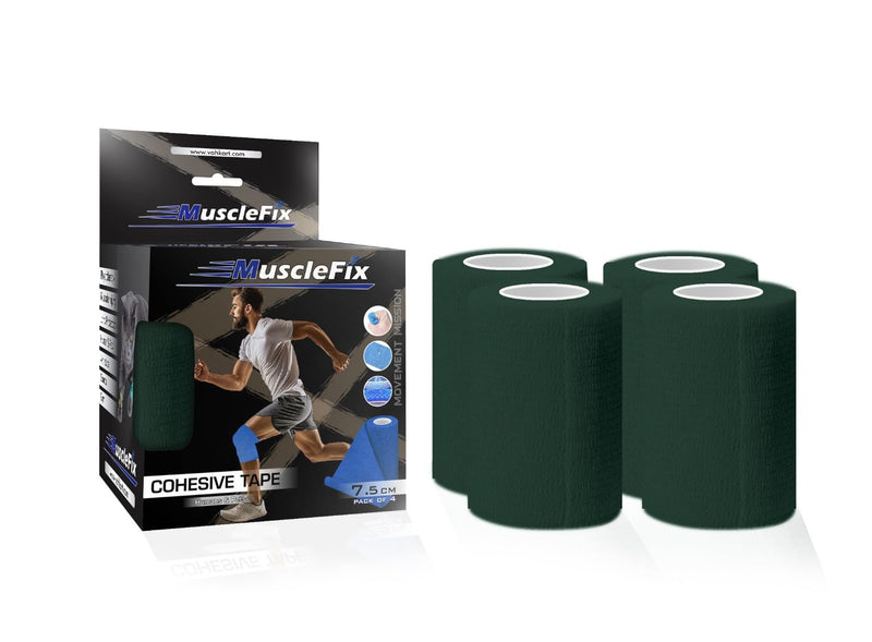 Cohesive Self-Adhesive Bandage Wrap, Forest Green, 7.5Cm*4.5MTR