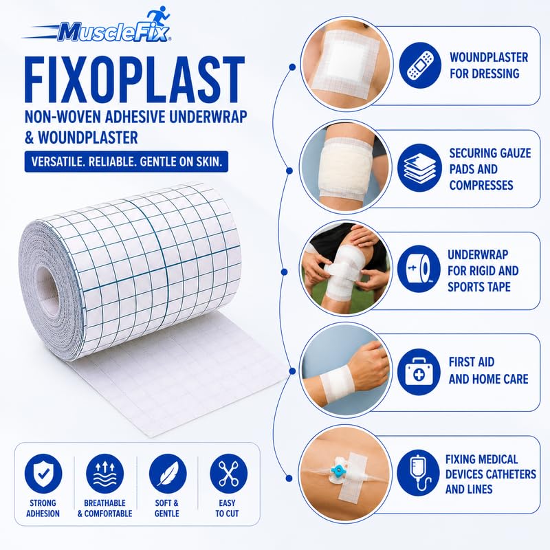 Fixoplast Underwrap Adhesive Tape Roll, White_L, 10Cm*5MTR