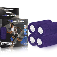 Breathable Self Adhesive Cohesive Bandage Wrap, Navy Blue 10 cm (4