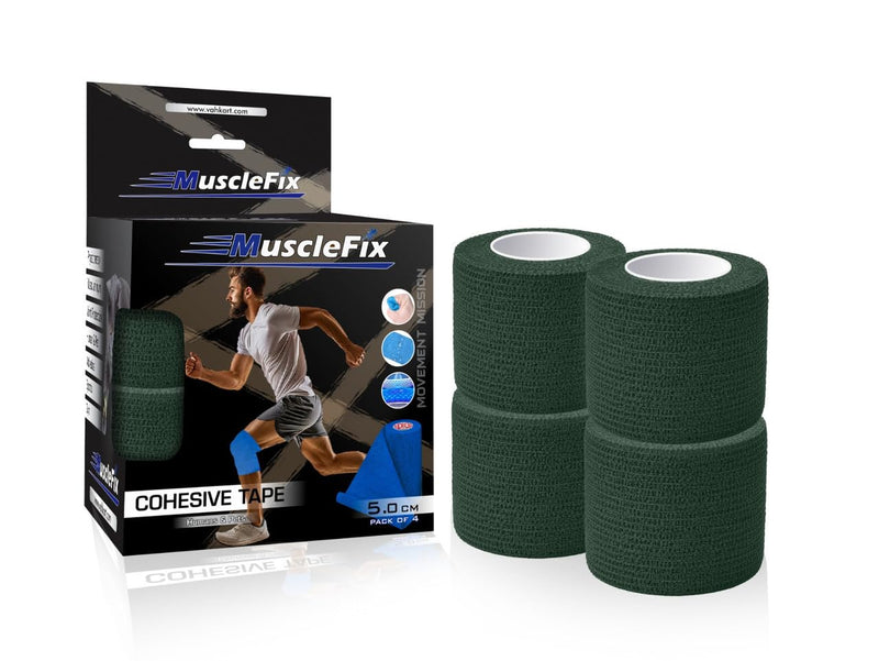 Cohesive Self-Adhesive Bandage Wrap, F Green, 5Cm*4.5MTR