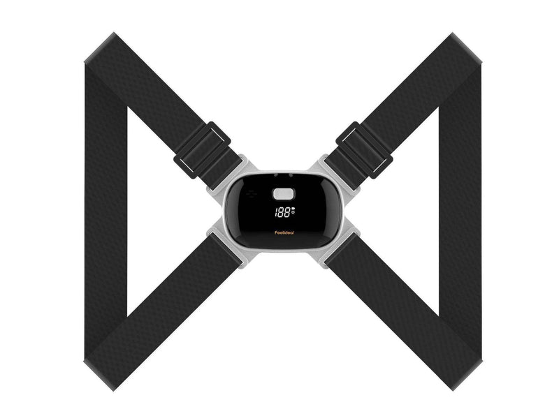 Smart Posture Corrector with Vibration Alert, Black, Onesize